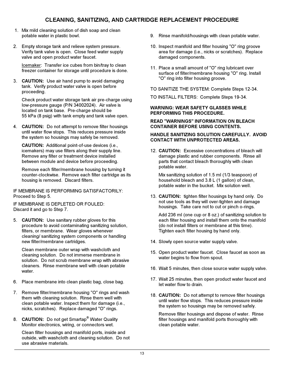 Hydrotech 12301_12302_12303 Series ADVANCED REVERSE OSMOSIS WATER TREATMENT SYSTEMS User Manual | Page 17 / 20