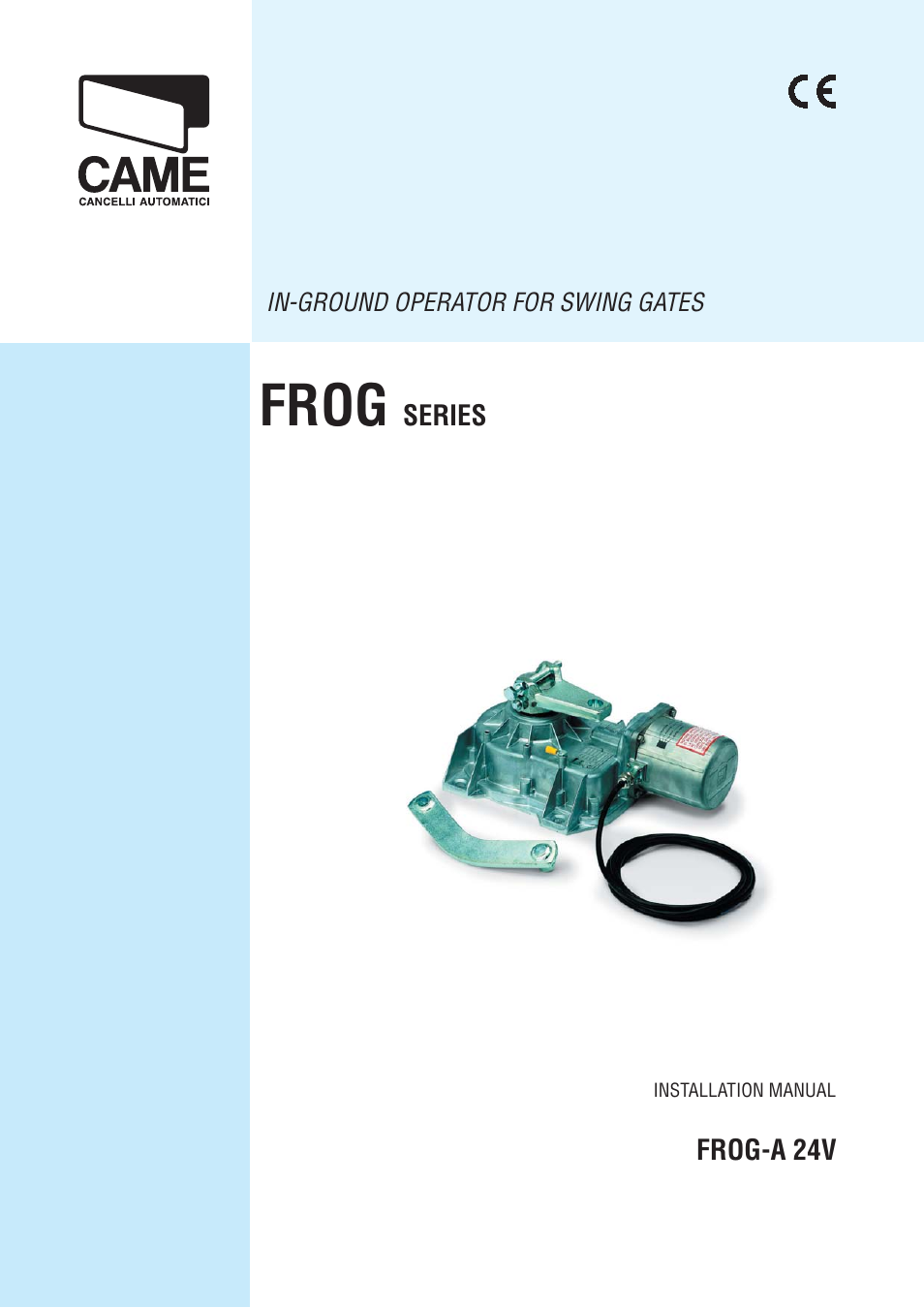 CAME Frog-A 24v User Manual | 12 pages