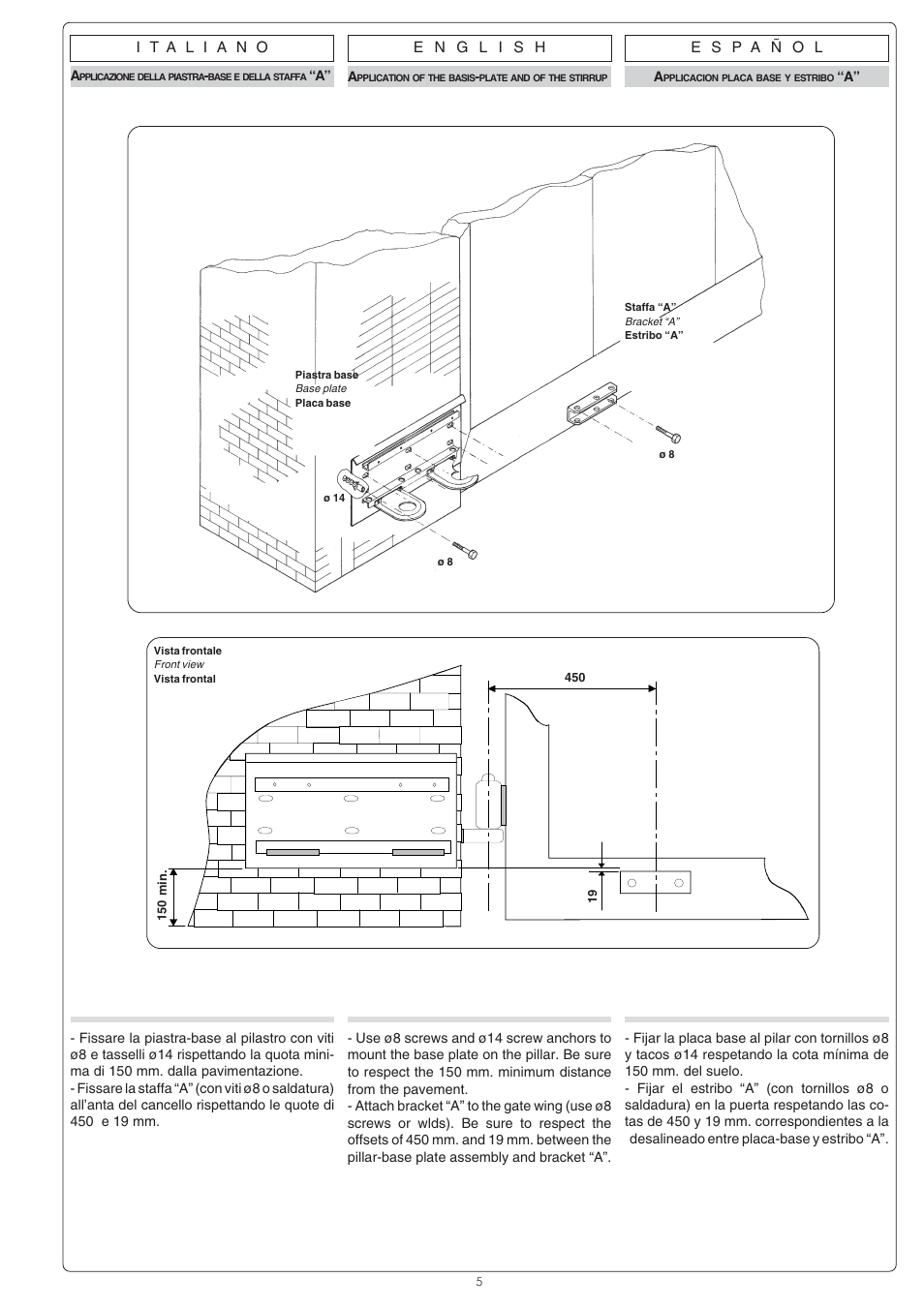 CAME Ferni 230v User Manual | Page 5 / 12