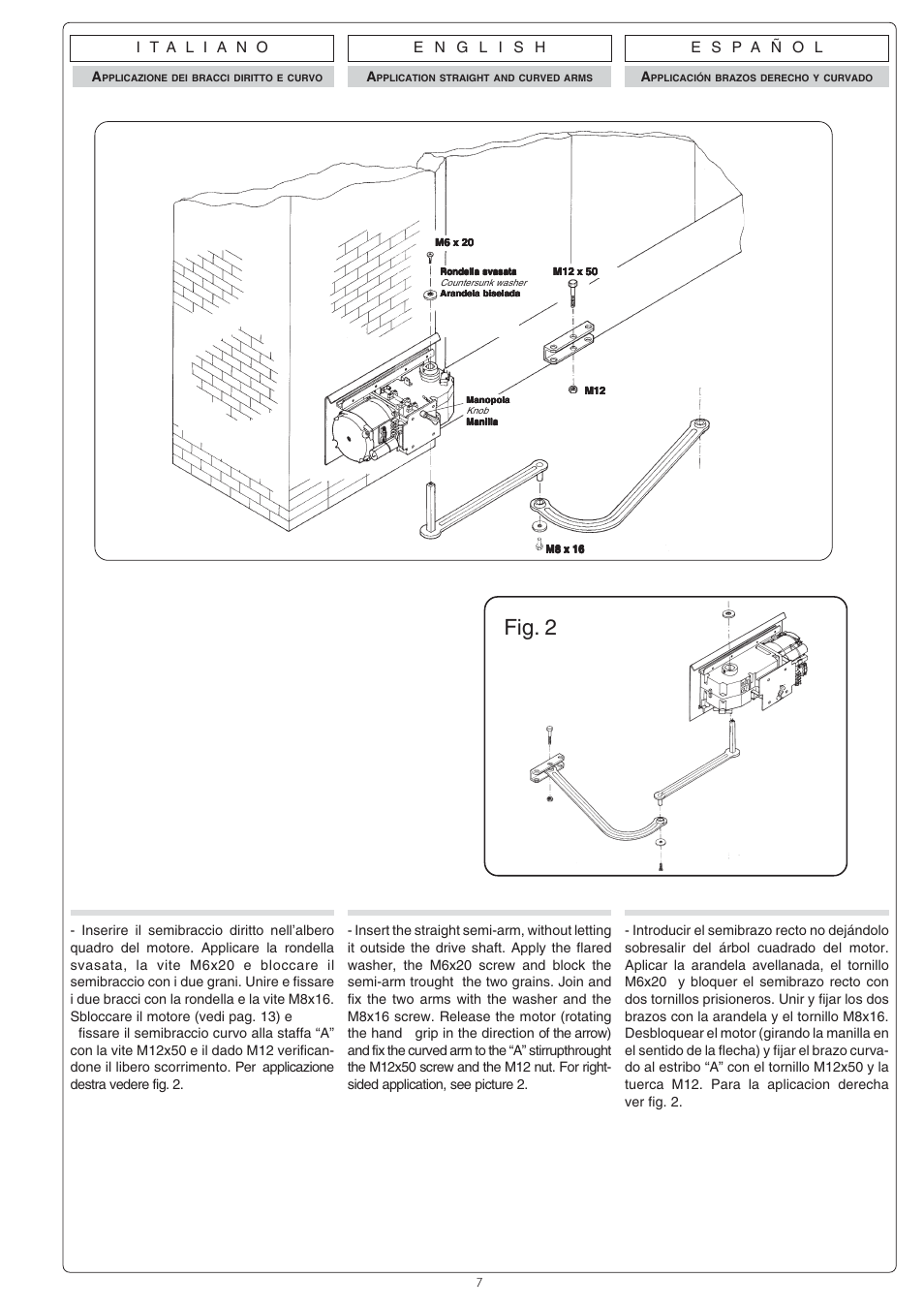 Fig. 2 | CAME Ferni 230v User Manual | Page 7 / 12