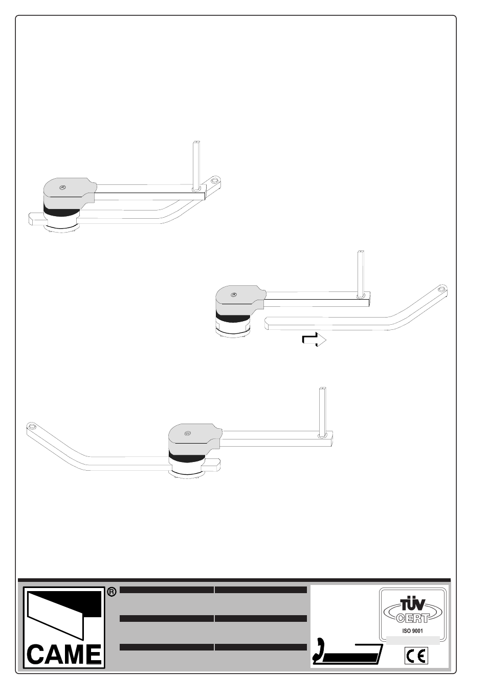 CAME F1003 Stop Arm User Manual | Page 2 / 2