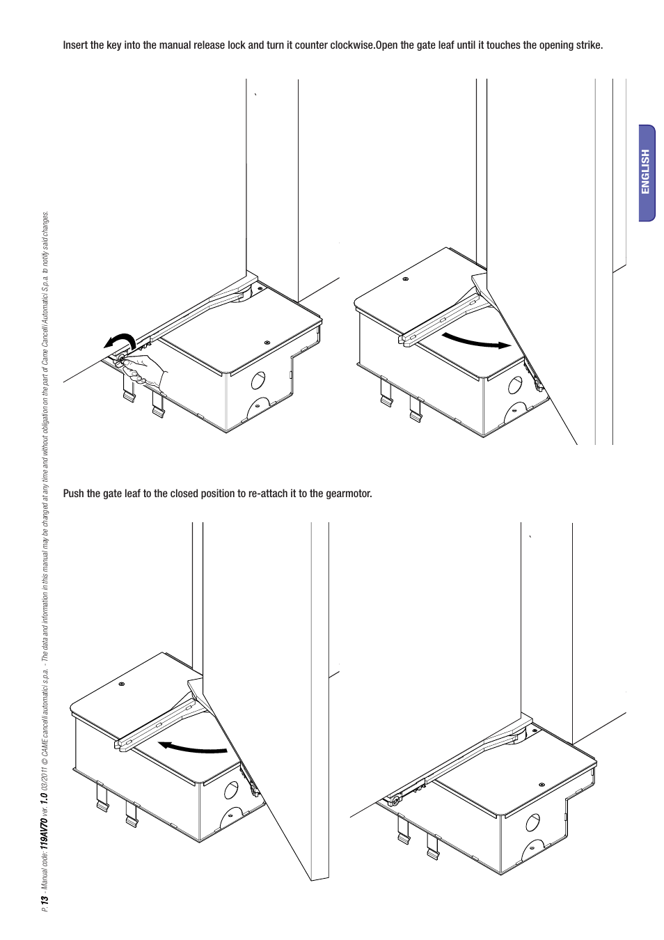 CAME Frog-PM User Manual | Page 13 / 18