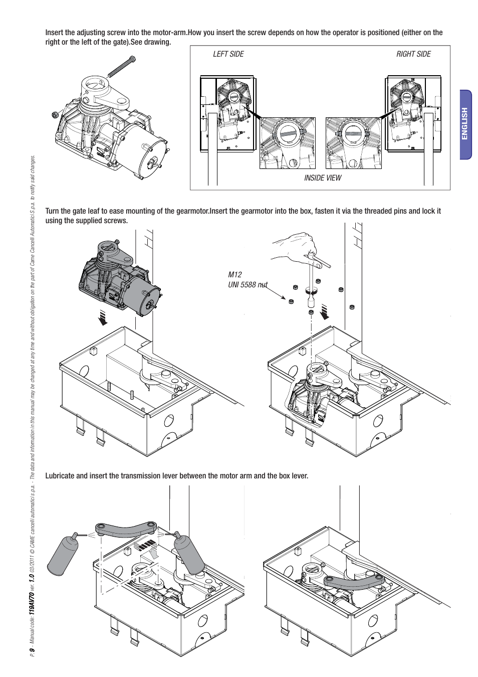 CAME Frog-PM User Manual | Page 9 / 18