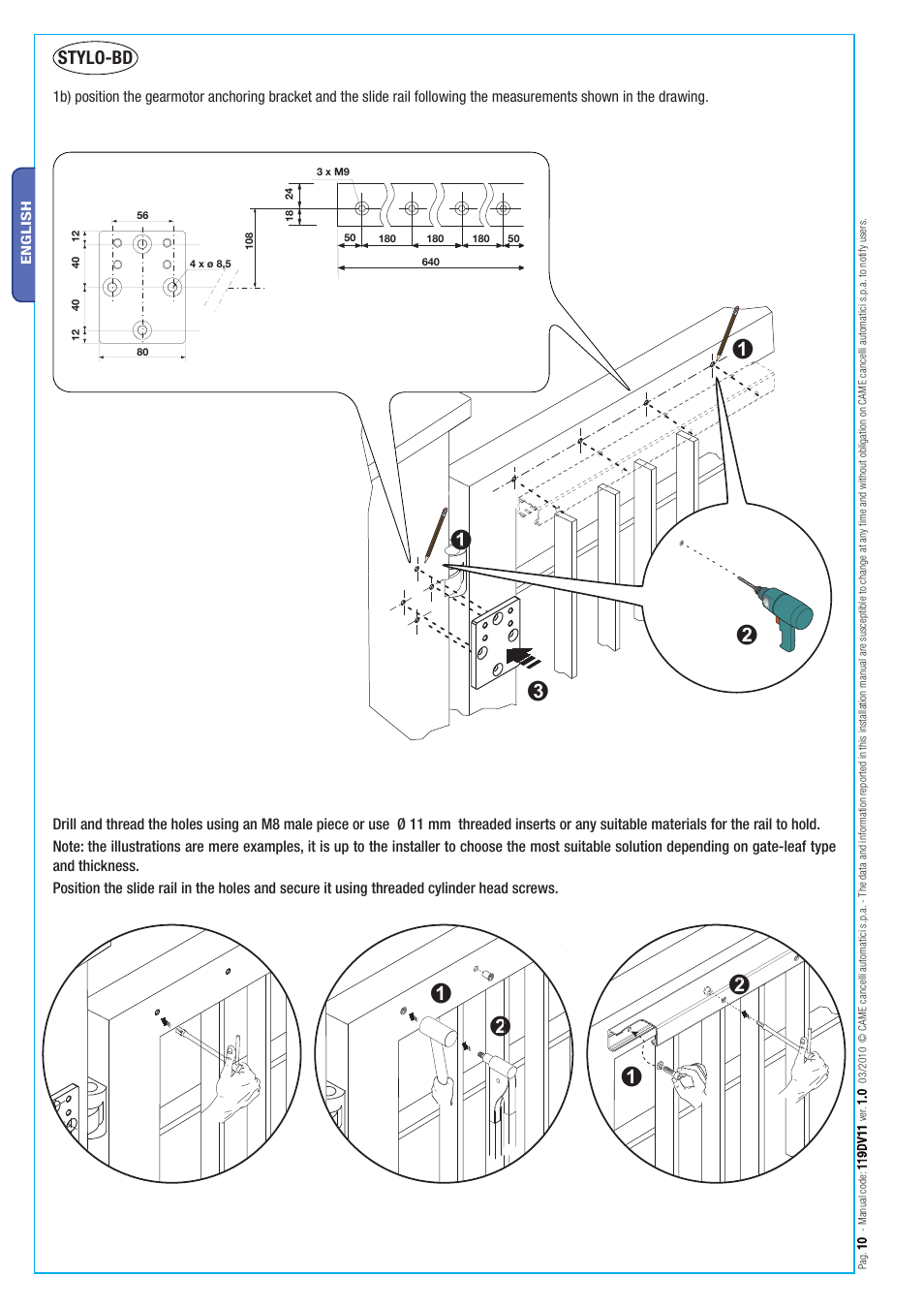 Stylo-bd | CAME Stylo User Manual | Page 10 / 20