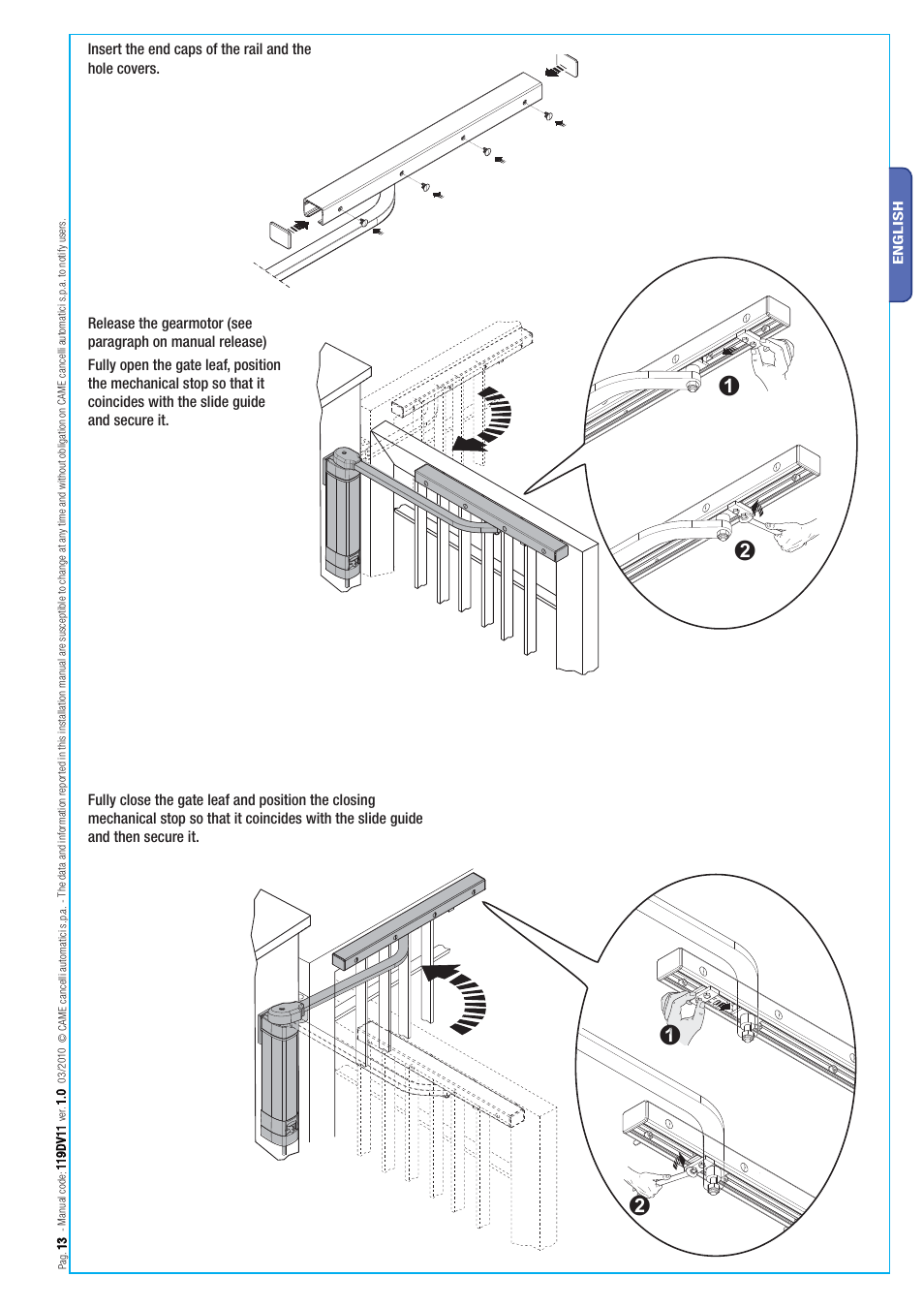 CAME Stylo User Manual | Page 13 / 20