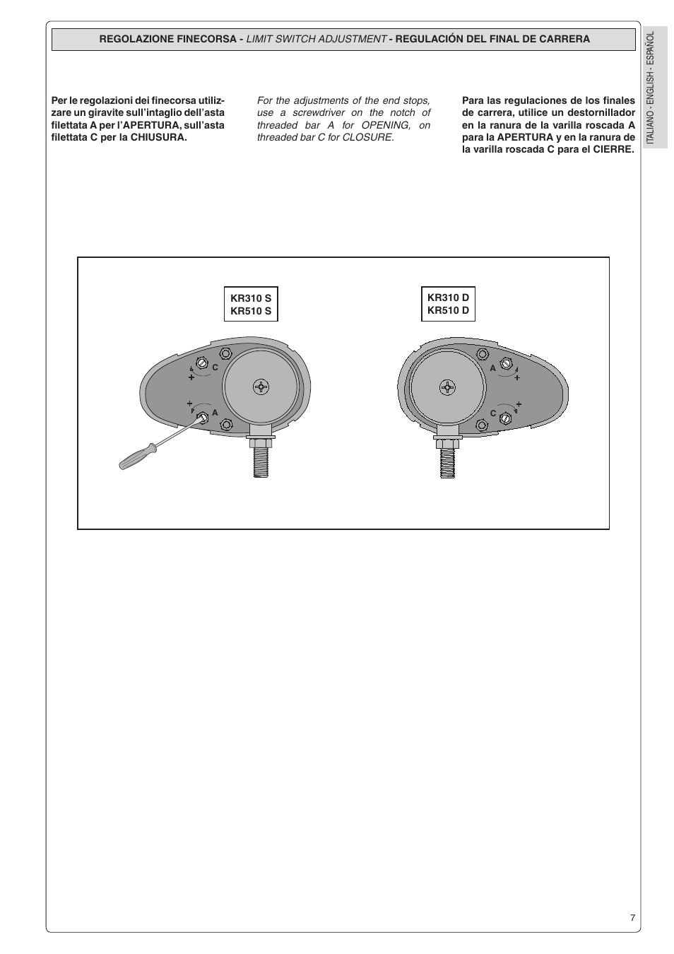 CAME Krono User Manual | Page 7 / 10