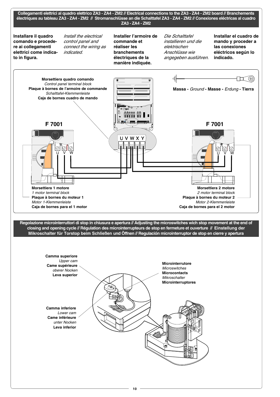 F 7001 | CAME Fast User Manual | Page 10 / 24