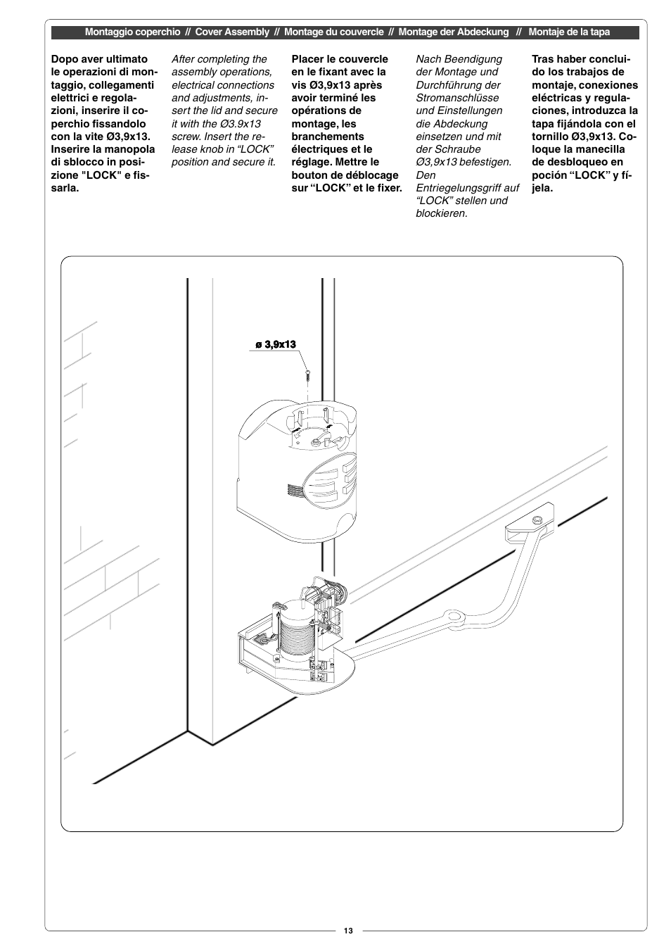 CAME Fast User Manual | Page 13 / 24