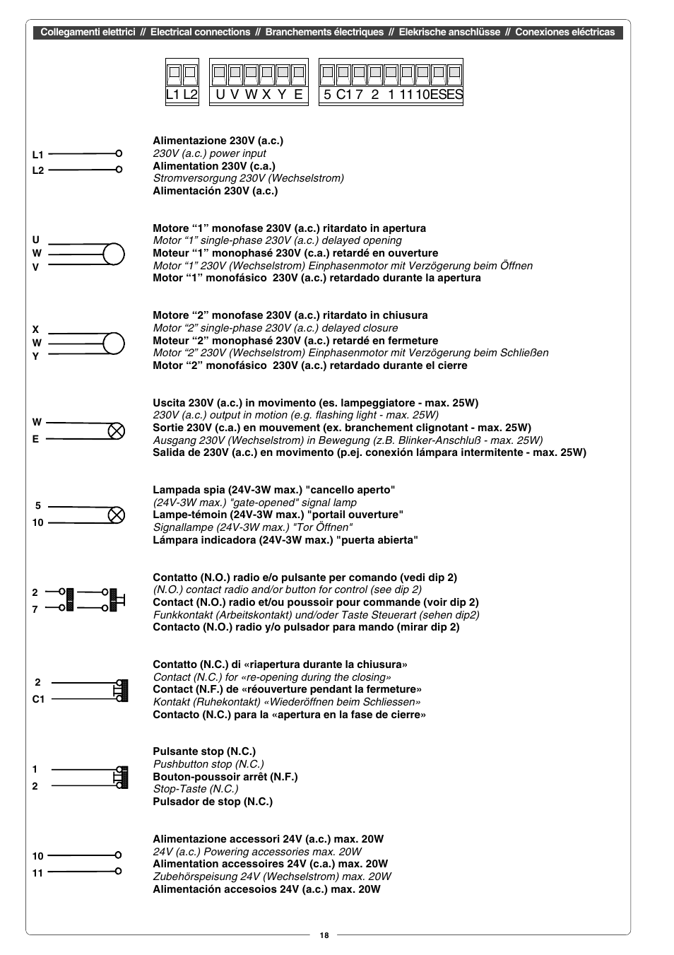 CAME Fast User Manual | Page 18 / 24