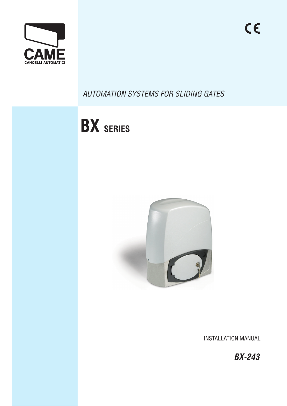 CAME BX-243 Kit User Manual | 22 pages