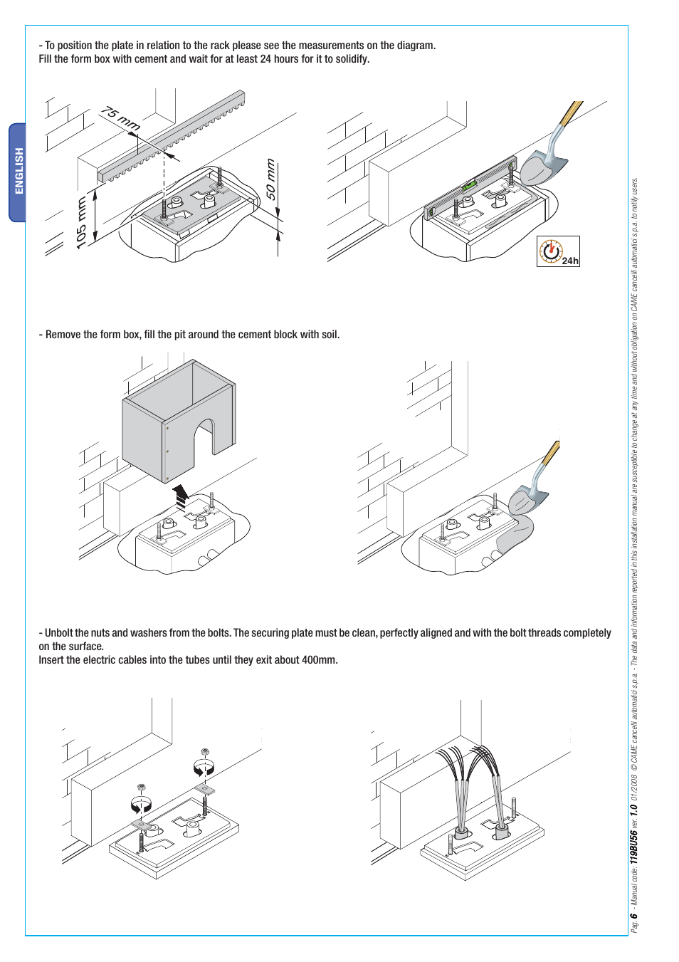 CAME BX-78 Kit User Manual | Page 6 / 24