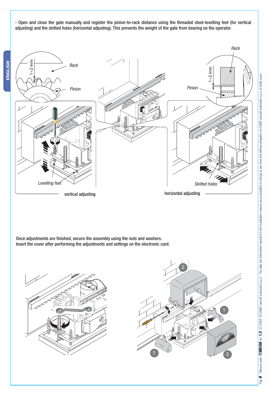 CAME BX-78 Kit User Manual | Page 8 / 24