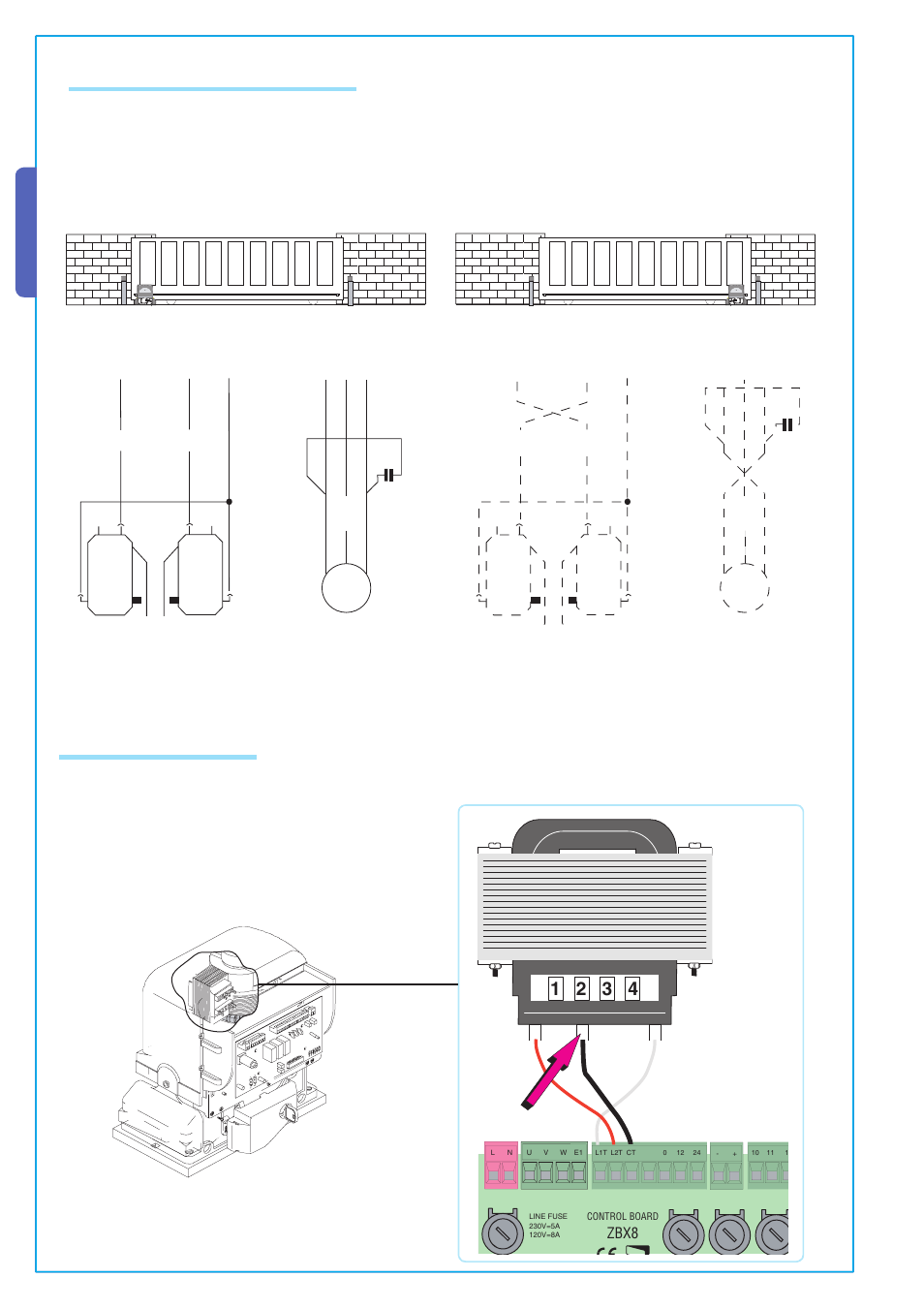 English 6.5 motor torque limiter, 4 gearmotor end-stop connection | CAME BX-P Kit User Manual | Page 10 / 18