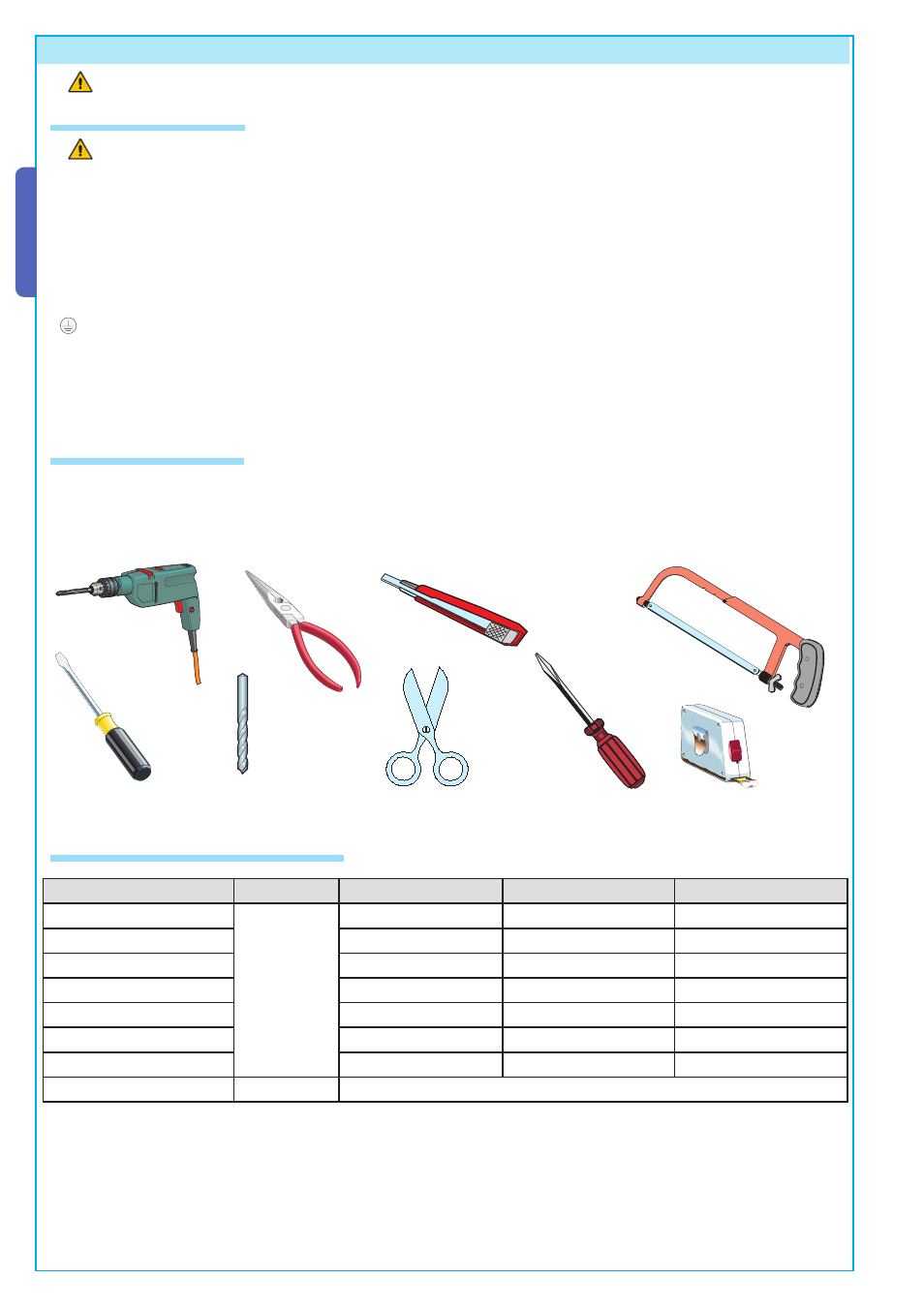 5 installation, 1 preliminary checks, 2 tools and materials | 3 cable list and minimun thickness, English | CAME BX-P Kit User Manual | Page 4 / 18