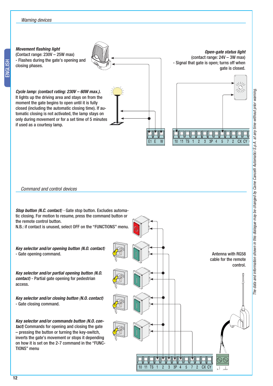 English | CAME BX-10 Kit User Manual | Page 12 / 34