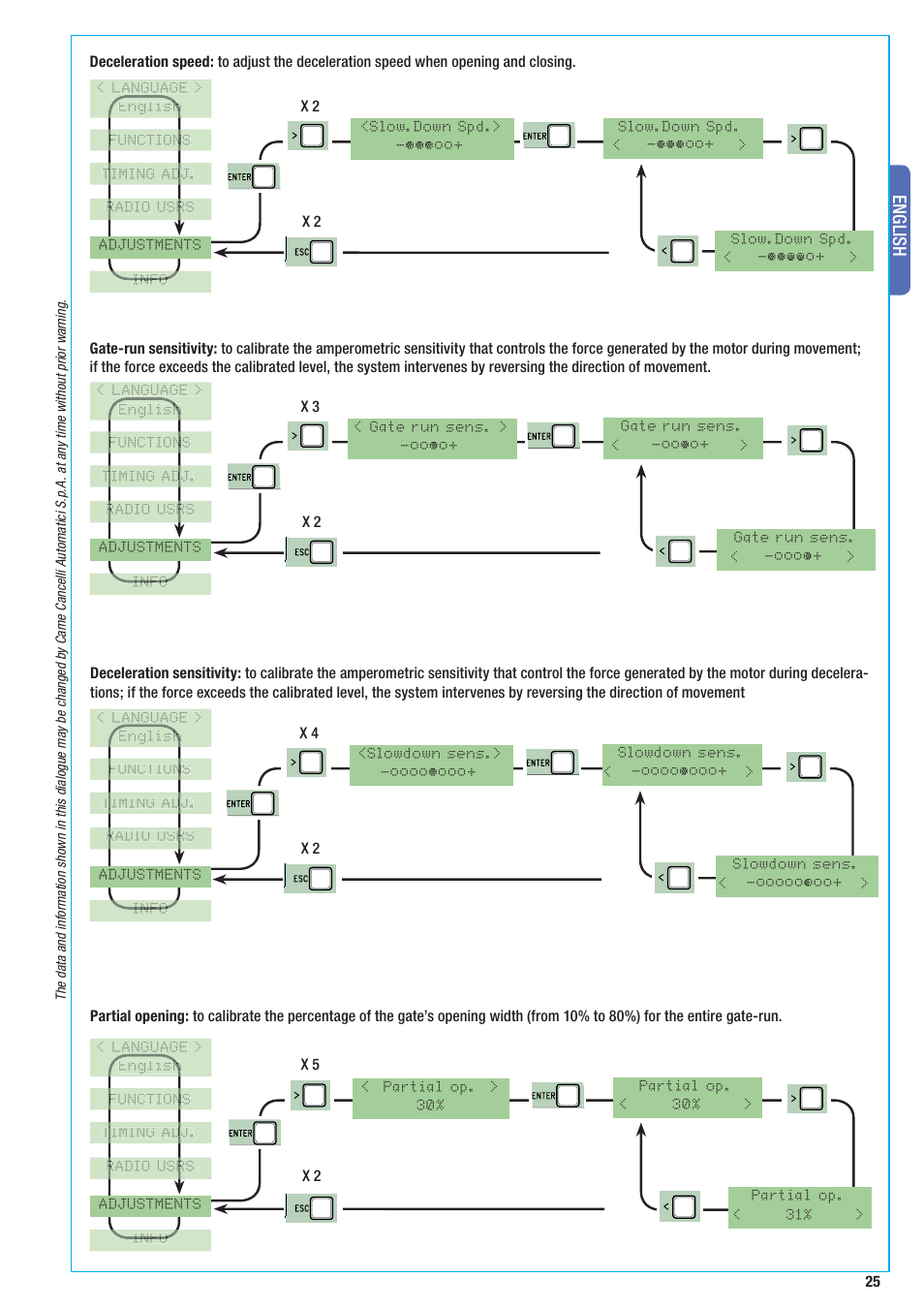 English | CAME BX-10 Kit User Manual | Page 25 / 34