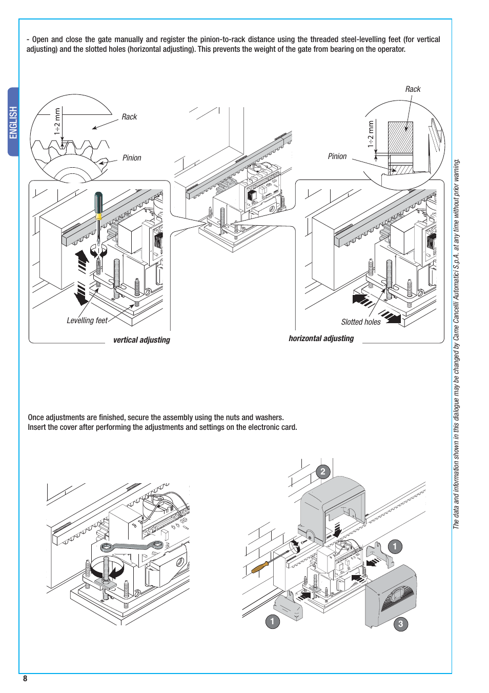 English | CAME BX-10 Kit User Manual | Page 8 / 34