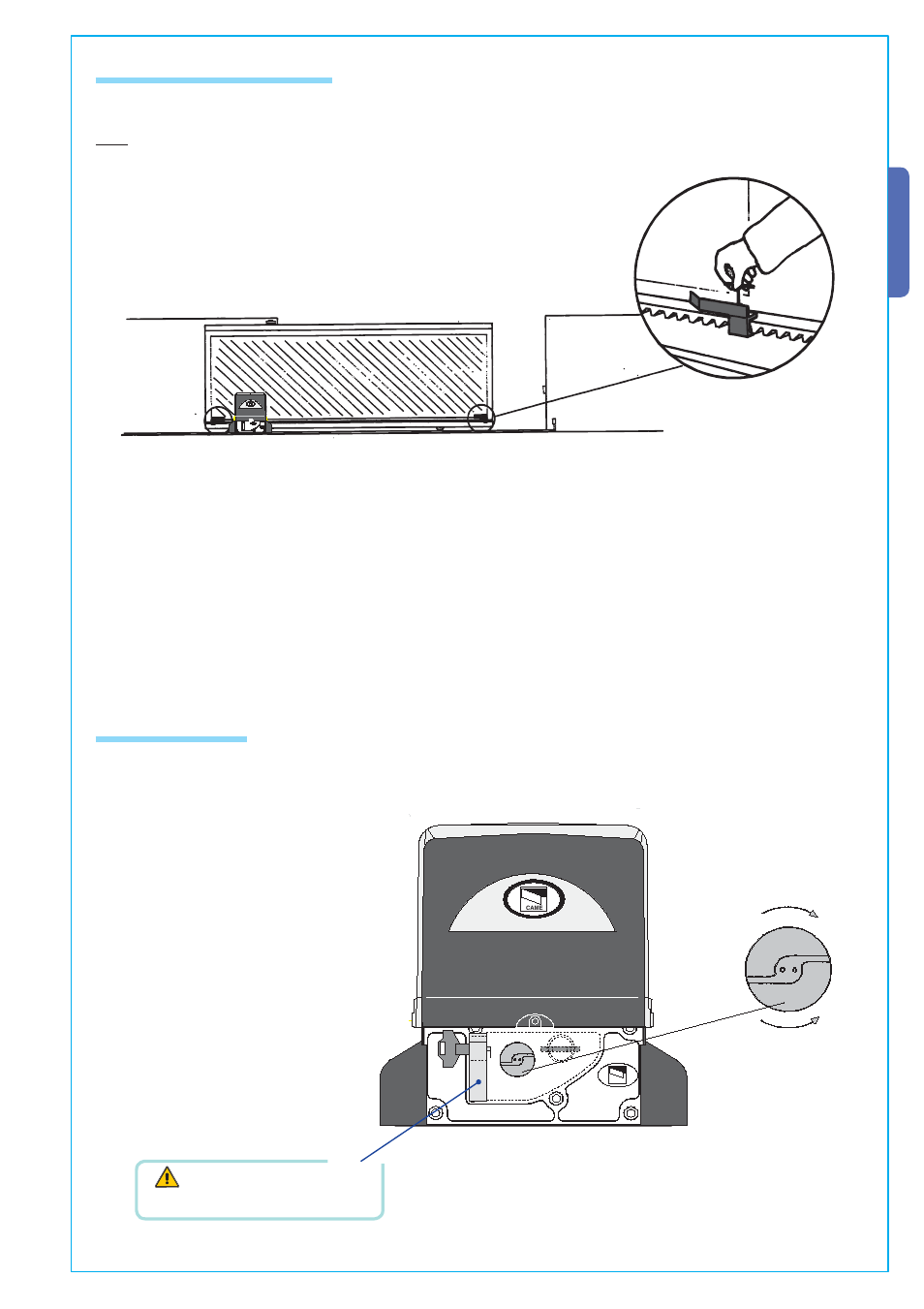 English, 7 attaching the switch tabs, 8 gear release | CAME BX-241 User Manual | Page 7 / 16