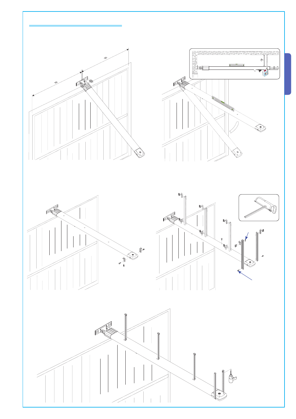 English, 6 fastening the transmission guide | CAME Ver U4512-B Kit User Manual | Page 7 / 24