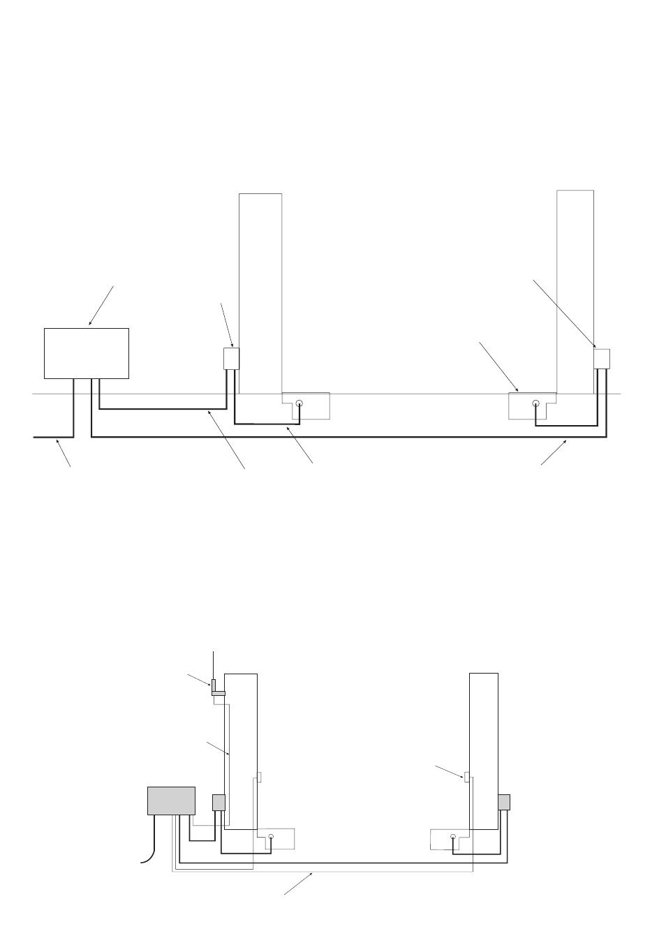 2 - basic cable layout, 3 - low voltage cable layout | CAME Frog-AEP24 Kit User Manual | Page 5 / 32