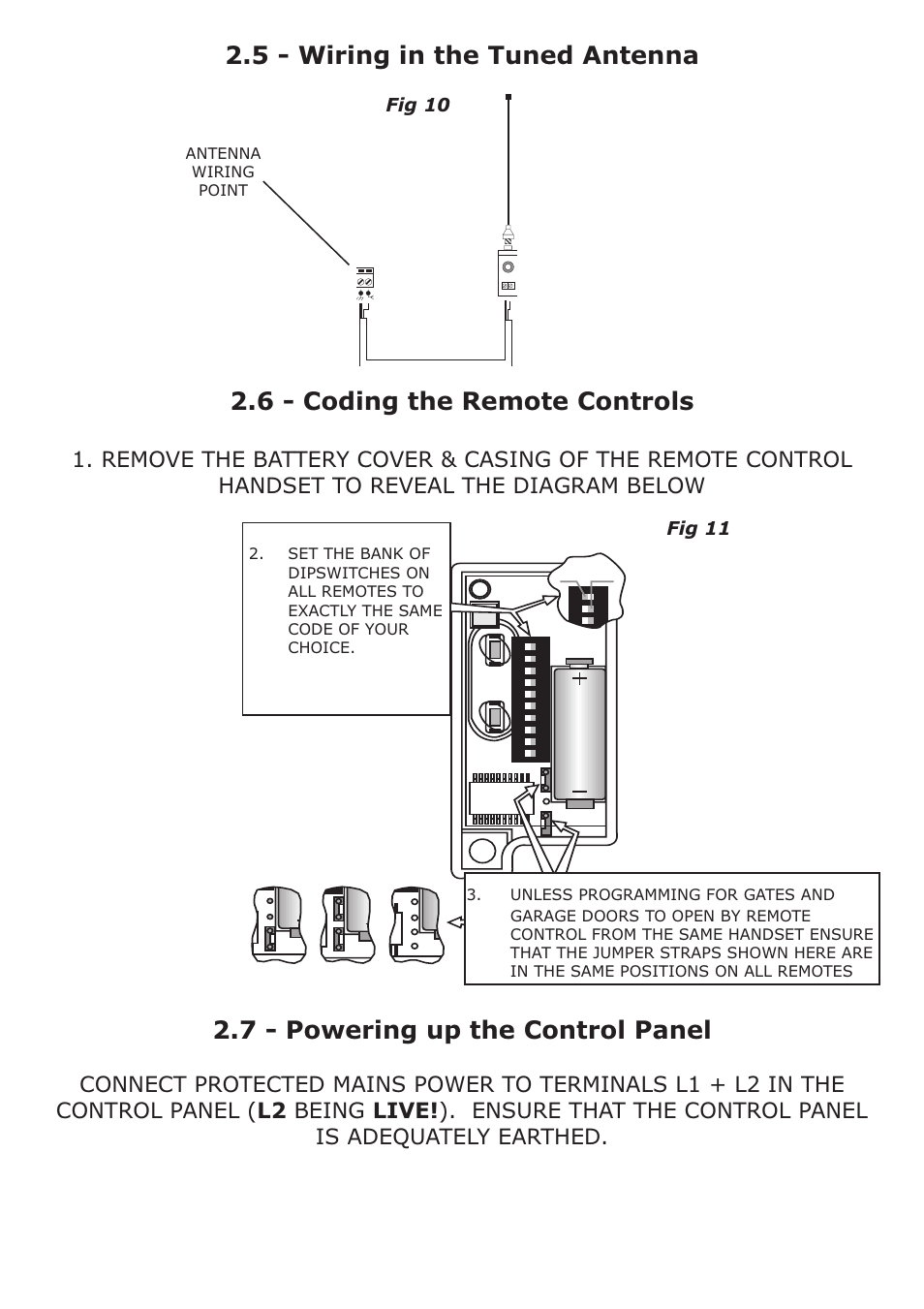 7 - powering up the control panel | CAME Frog-AES24 Kit User Manual | Page 12 / 32