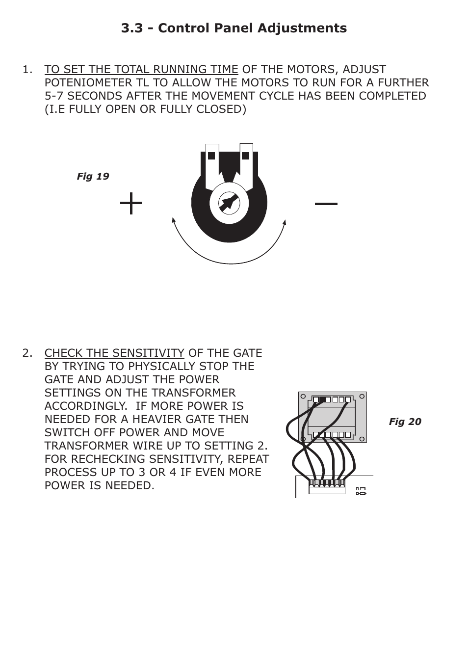 3 - control panel adjustments | CAME Frog-AES24 Kit User Manual | Page 16 / 32