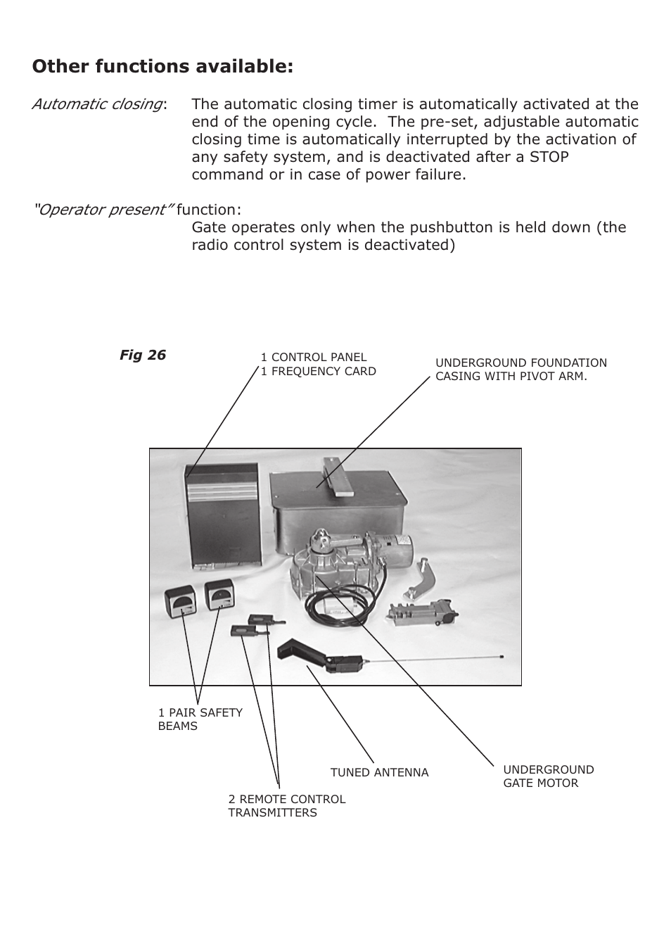 Other functions available | CAME Frog-AES24 Kit User Manual | Page 25 / 32