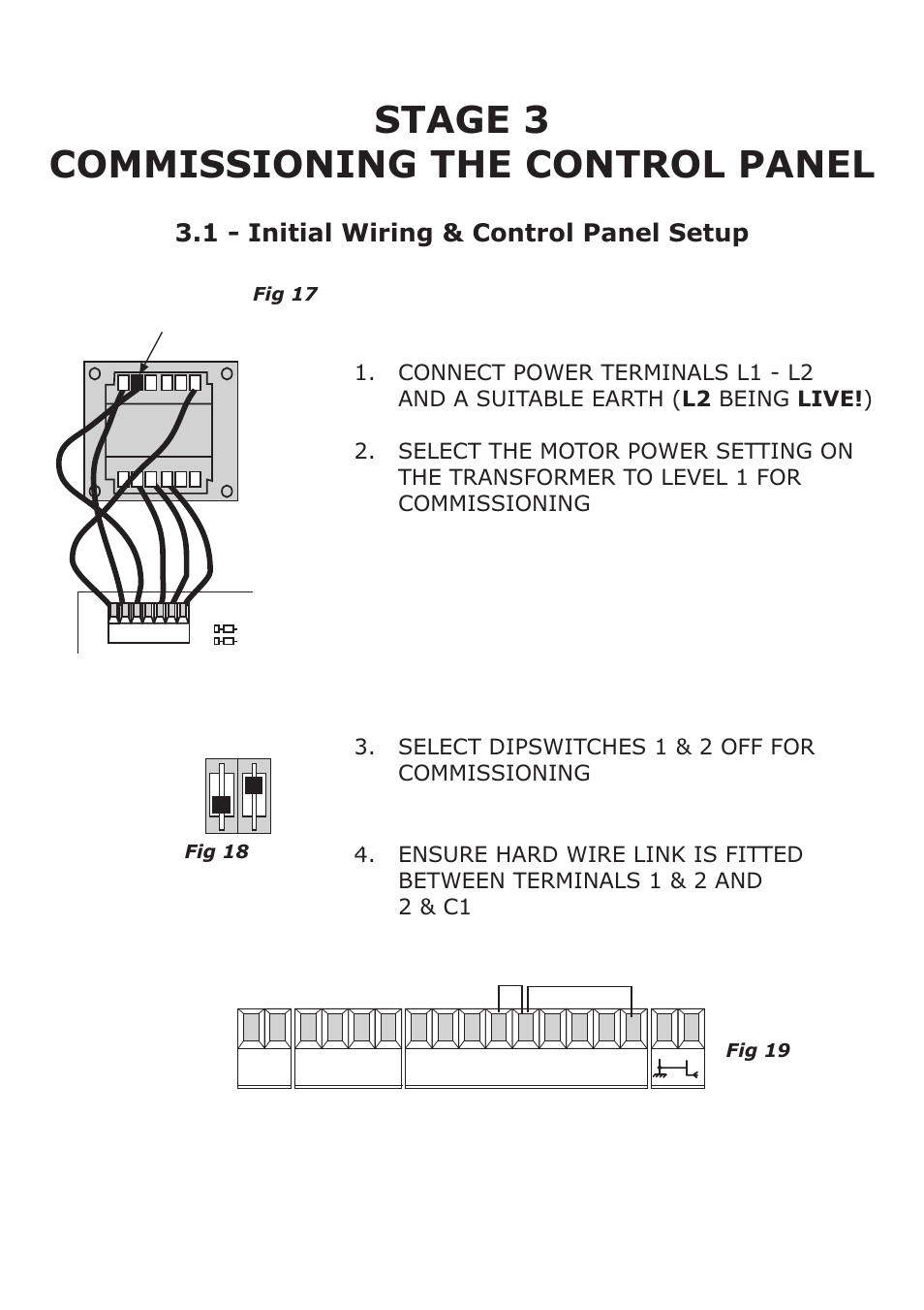 Stage 3 commissioning the control panel | CAME Ati-S324 Kit User Manual | Page 18 / 36