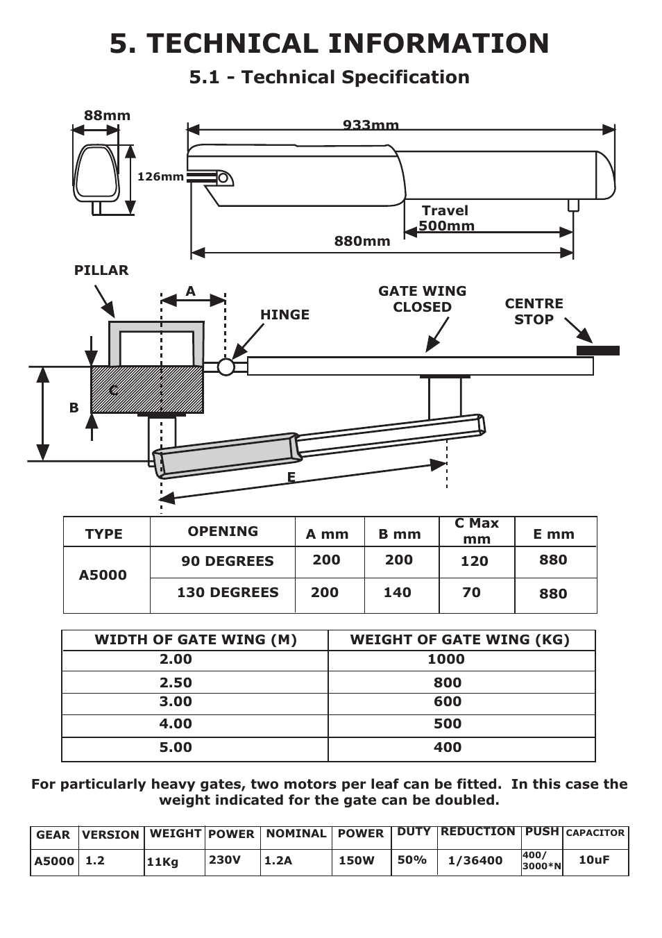 Technical information, 1 - technical specification | CAME Ati-S324 Kit User Manual | Page 26 / 36