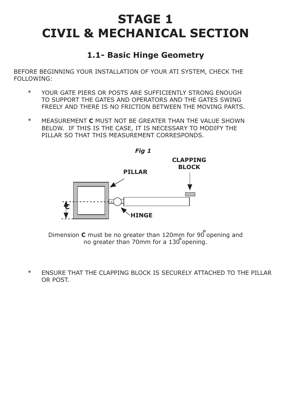 Basic hinge geometry | CAME Ati-S324 Kit User Manual | Page 4 / 36