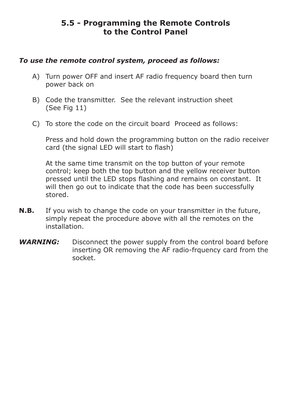 CAME FerniE-P Kit User Manual | Page 22 / 36