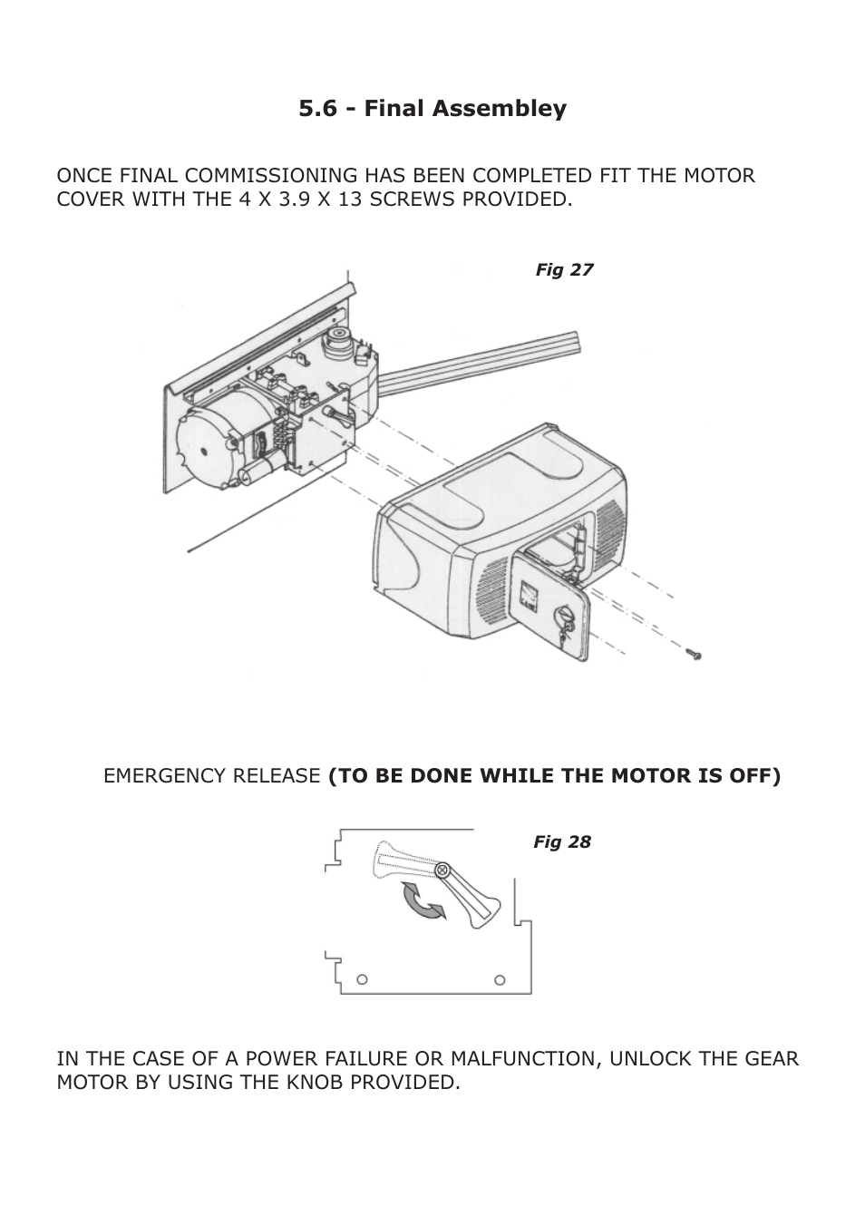 6 - final assembley | CAME FerniE-P Kit User Manual | Page 23 / 36