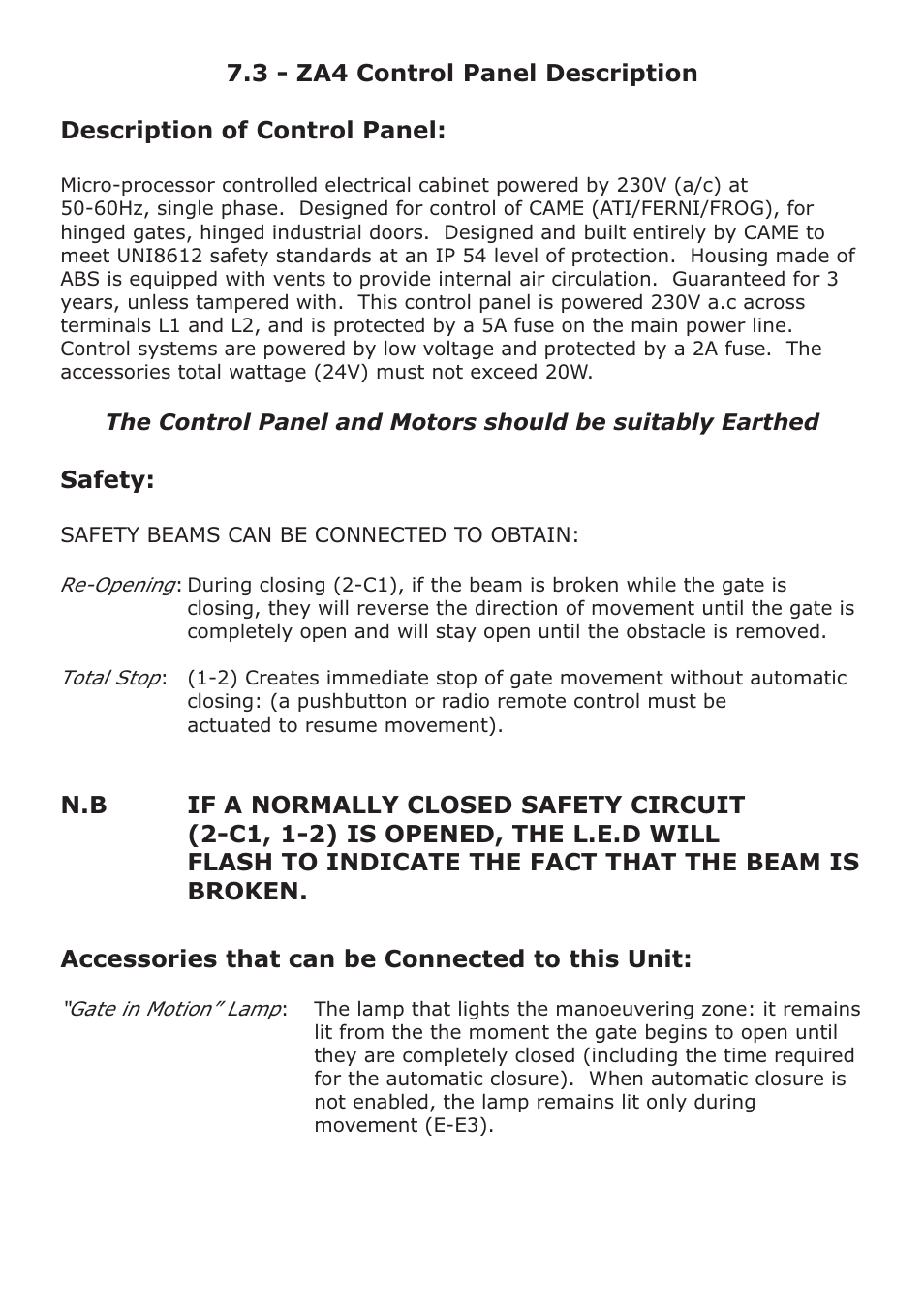 CAME FerniE-P Kit User Manual | Page 29 / 36