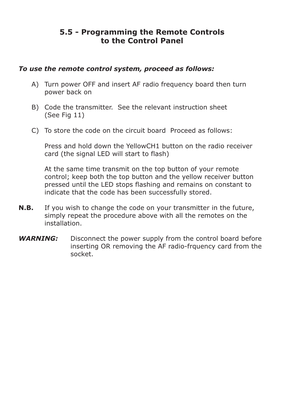 CAME FerniE-S Kit User Manual | Page 23 / 36