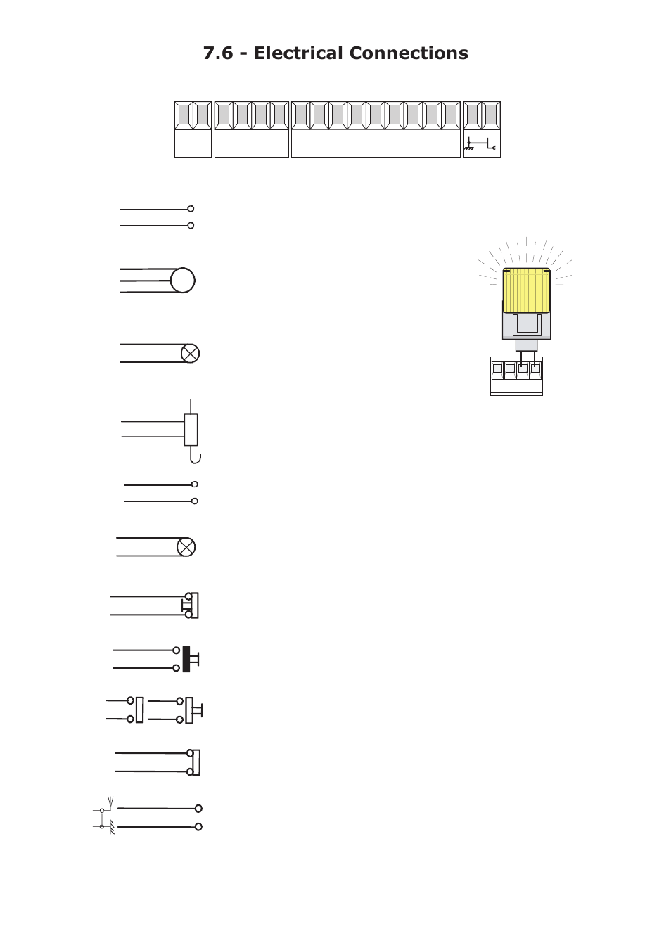 6 - electrical connections | CAME FerniE-S Kit User Manual | Page 34 / 36