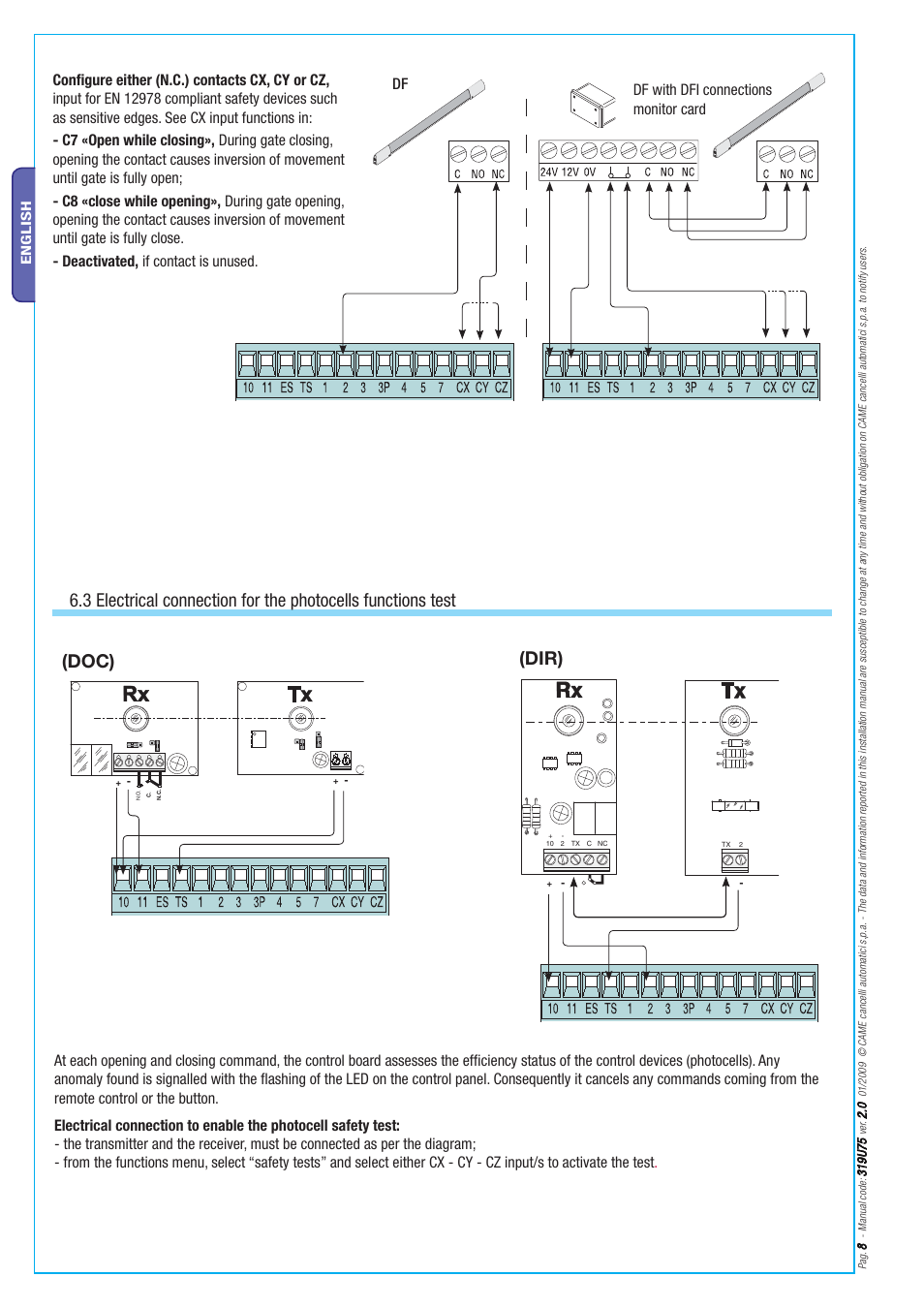 Doc) (dir) | CAME Axo-S7 Kit User Manual | Page 8 / 30