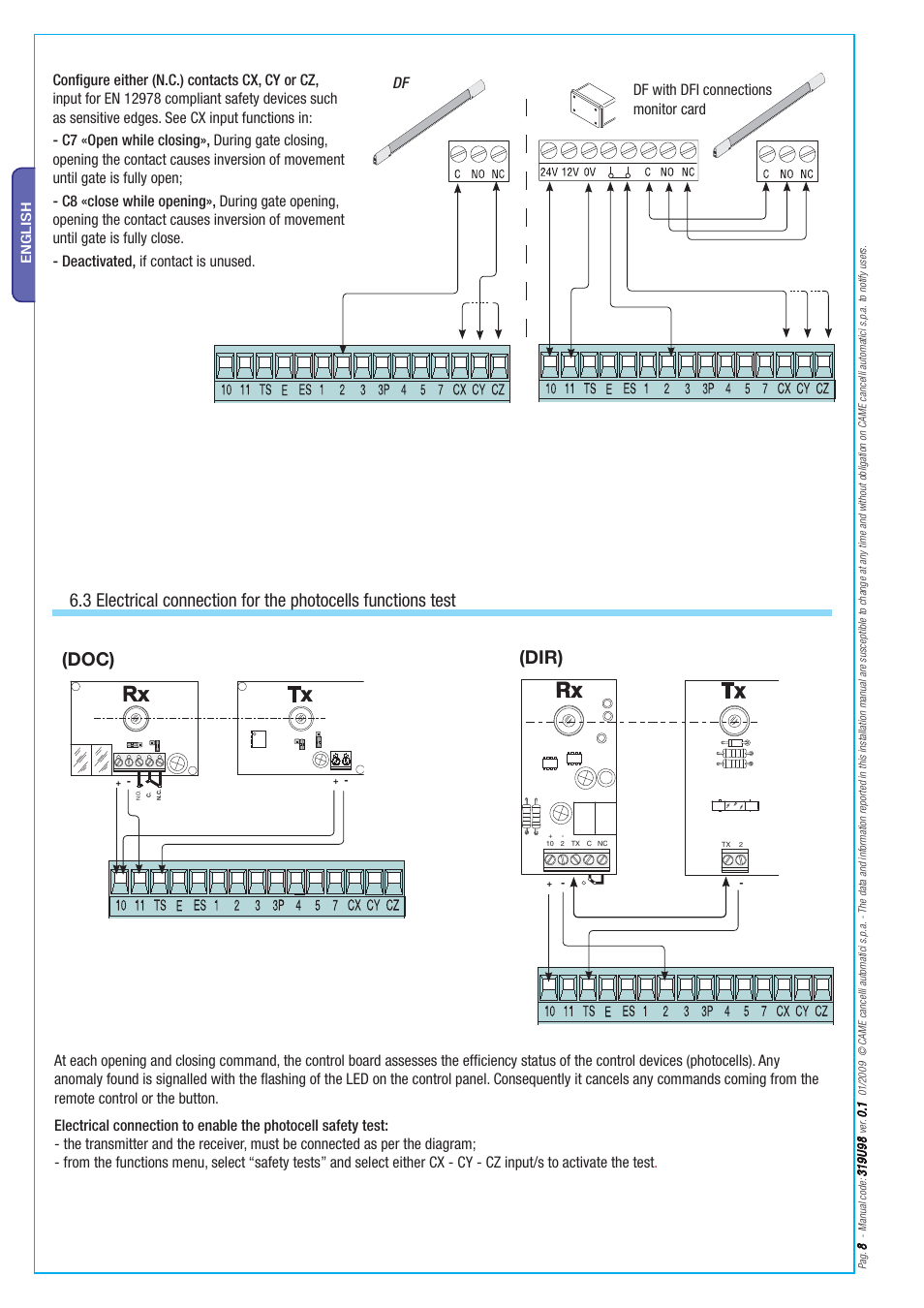 Doc) (dir) | CAME Axo-S524 Kit User Manual | Page 8 / 32
