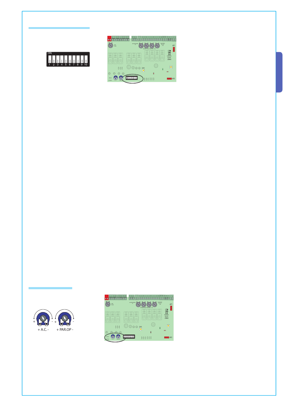 English 6.7 adjustments 6.6 function selections, On off | CAME BK-12P Kit User Manual | Page 11 / 18