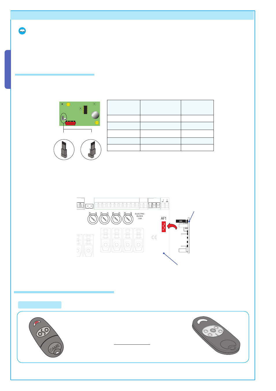 English, 1 prepare the radio board (af1) | CAME BK-12P Kit User Manual | Page 12 / 18