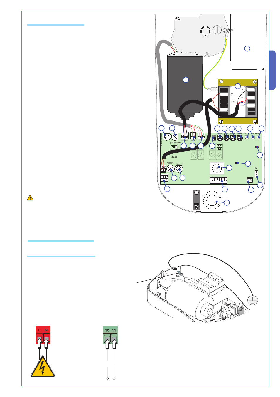 English, 2 main components, 3 electrical connections | Power supply and accessories | CAME Ver U4480-B Kit User Manual | Page 11 / 22