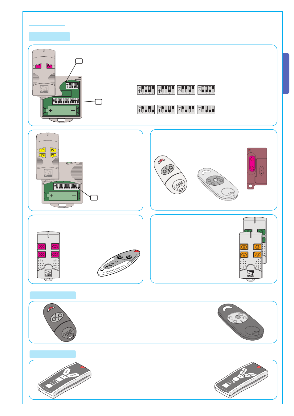 English, Top series, Touch series | Atomo series, Transmitters | CAME Ver U4480-B Kit User Manual | Page 17 / 22