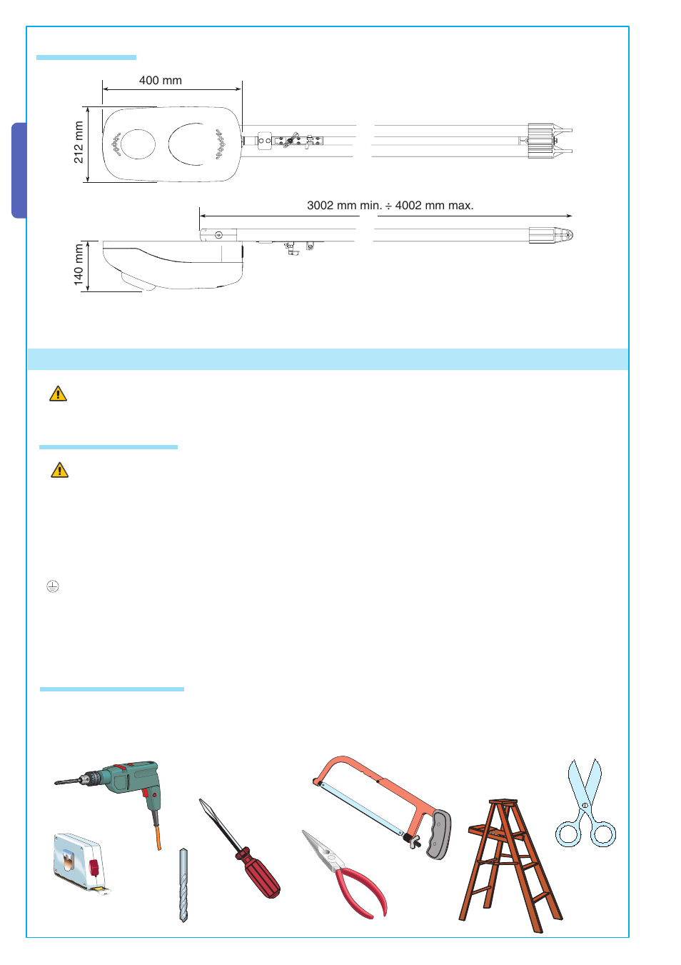 5 installation, English | CAME Ver U4480-B Kit User Manual | Page 4 / 22