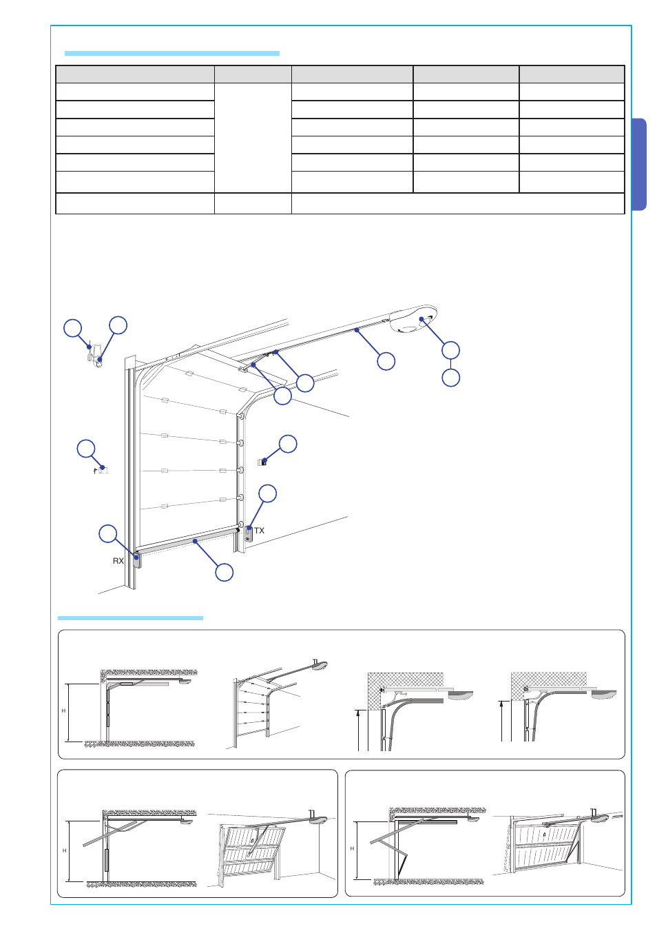 English, 3 cable list and minimum thickness, 4 applicative examples | CAME Ver U4480-B Kit User Manual | Page 5 / 22