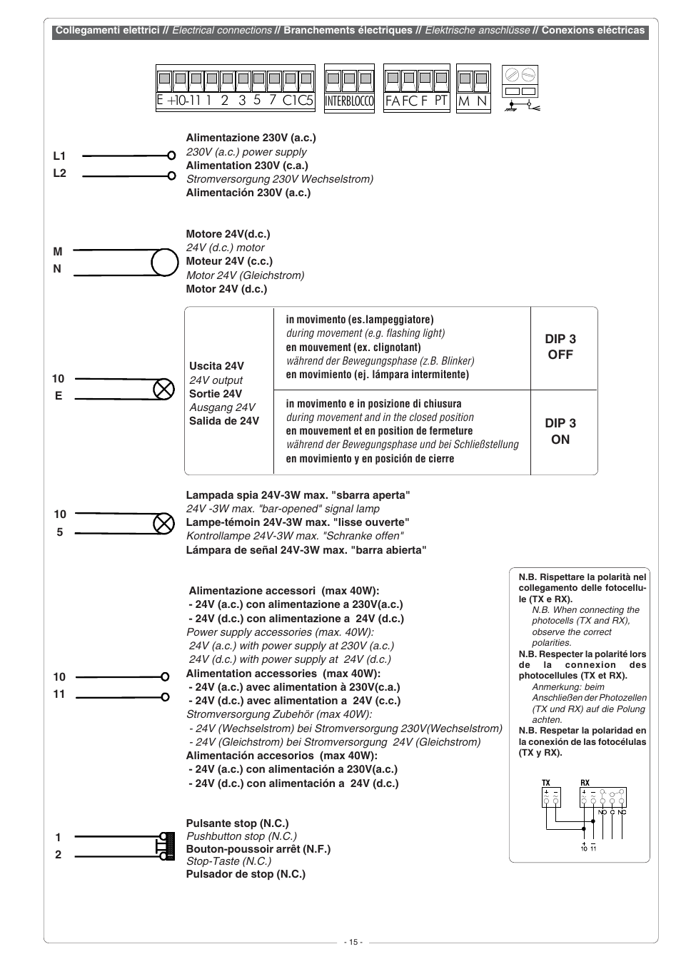 CAME G6000 User Manual | Page 15 / 24