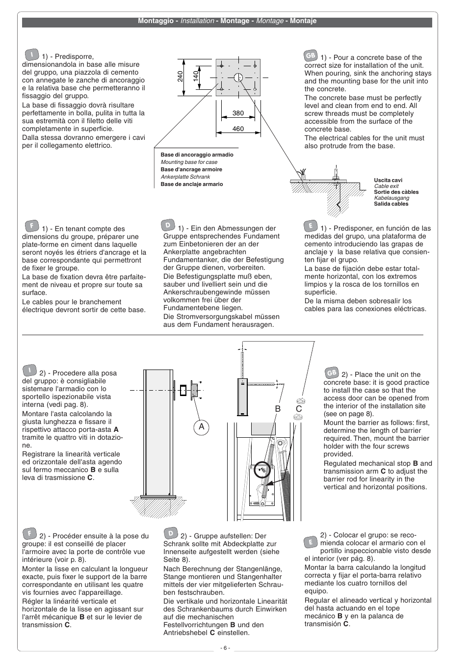 CAME G6000 User Manual | Page 6 / 24
