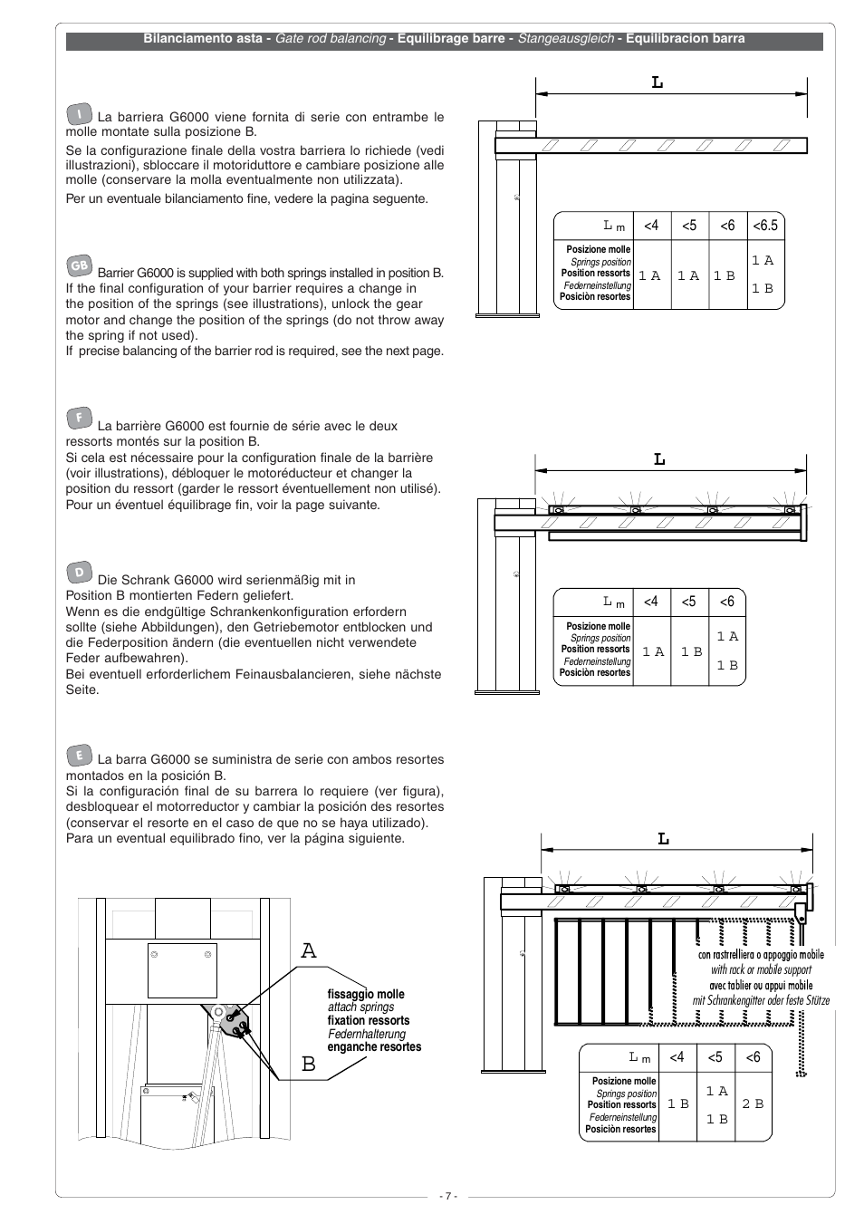 CAME G6000 User Manual | Page 7 / 24
