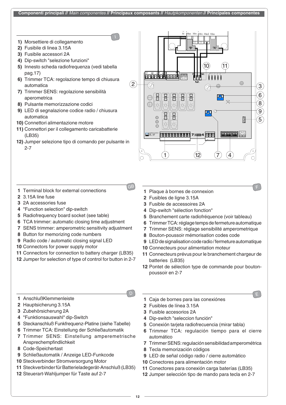 CAME G4000 User Manual | Page 12 / 24