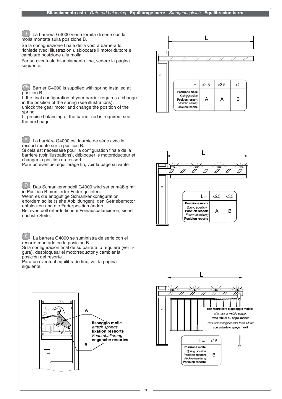 CAME G4000 User Manual | Page 7 / 24