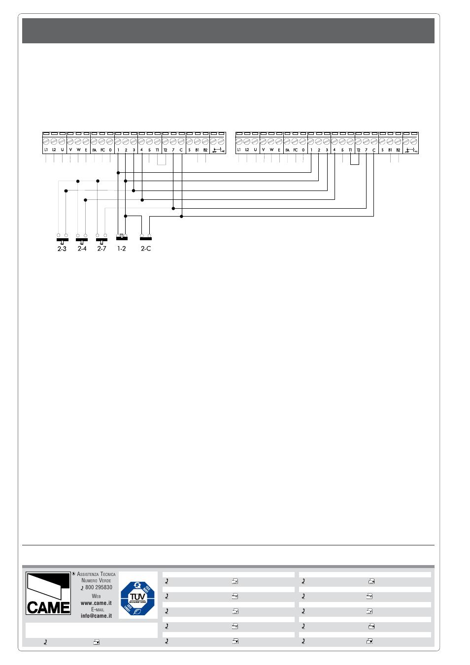 CAME G2500 User Manual | Page 12 / 12