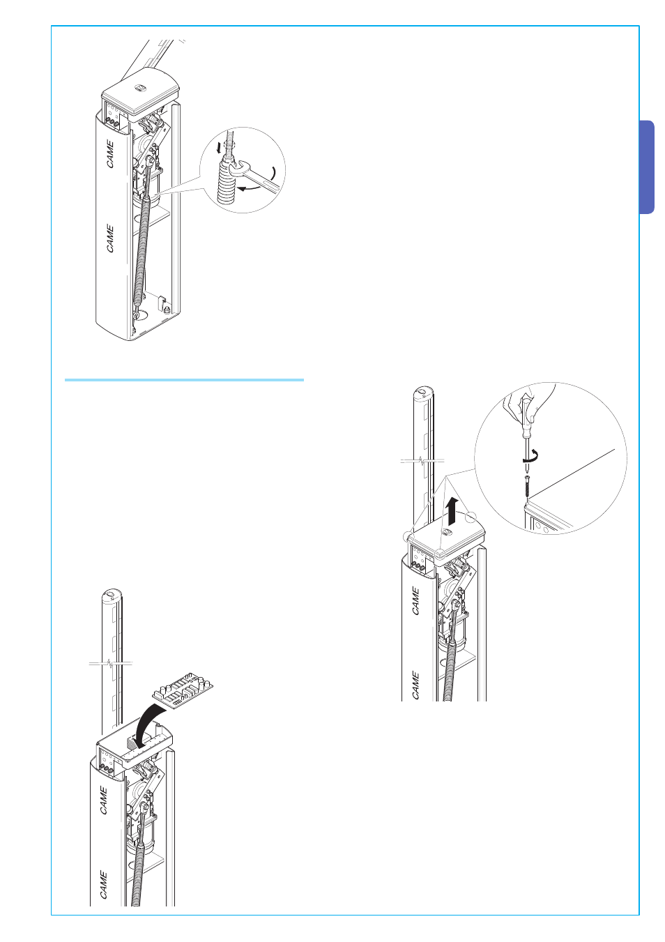 English, 7 zg5 or zg6 electric board installation | CAME Gard 4 230v A.C User Manual | Page 11 / 16